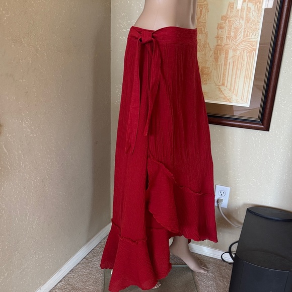 Newport News Dresses & Skirts - Vintage 70’s USA Crinkle Cloth Wrap Skirt Sz 16W L